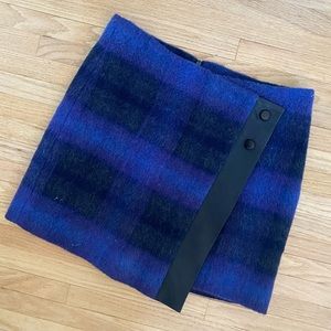 Karen Millen wool plaid mini skirt